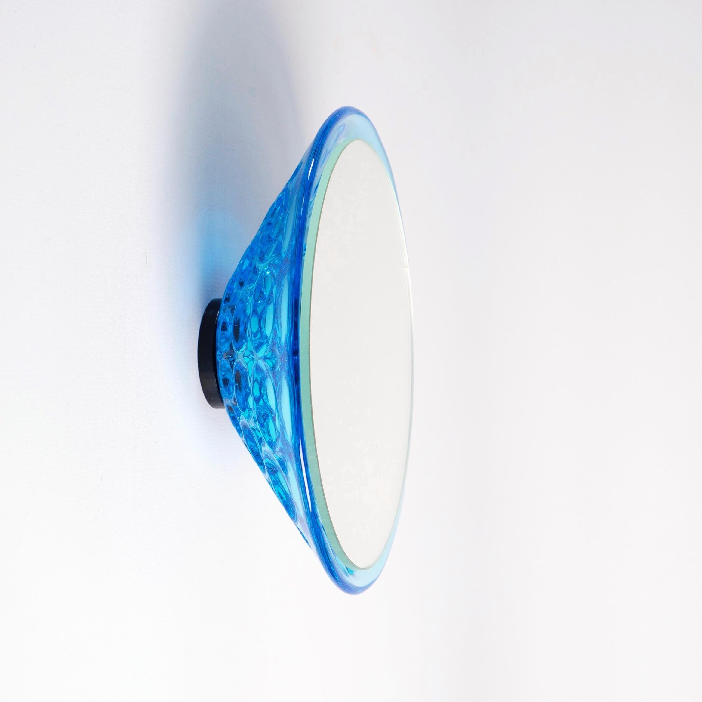 Wandspiegel 'Saturn 155a' Vintage-Stil 'Glasrahmen' Blau (21. Jahrhundert und zeitgenössisch) im Angebot