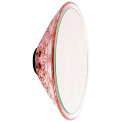 Wall Mirror 'Saturn 155a' Vintage Style 'Glass Frame' Pink