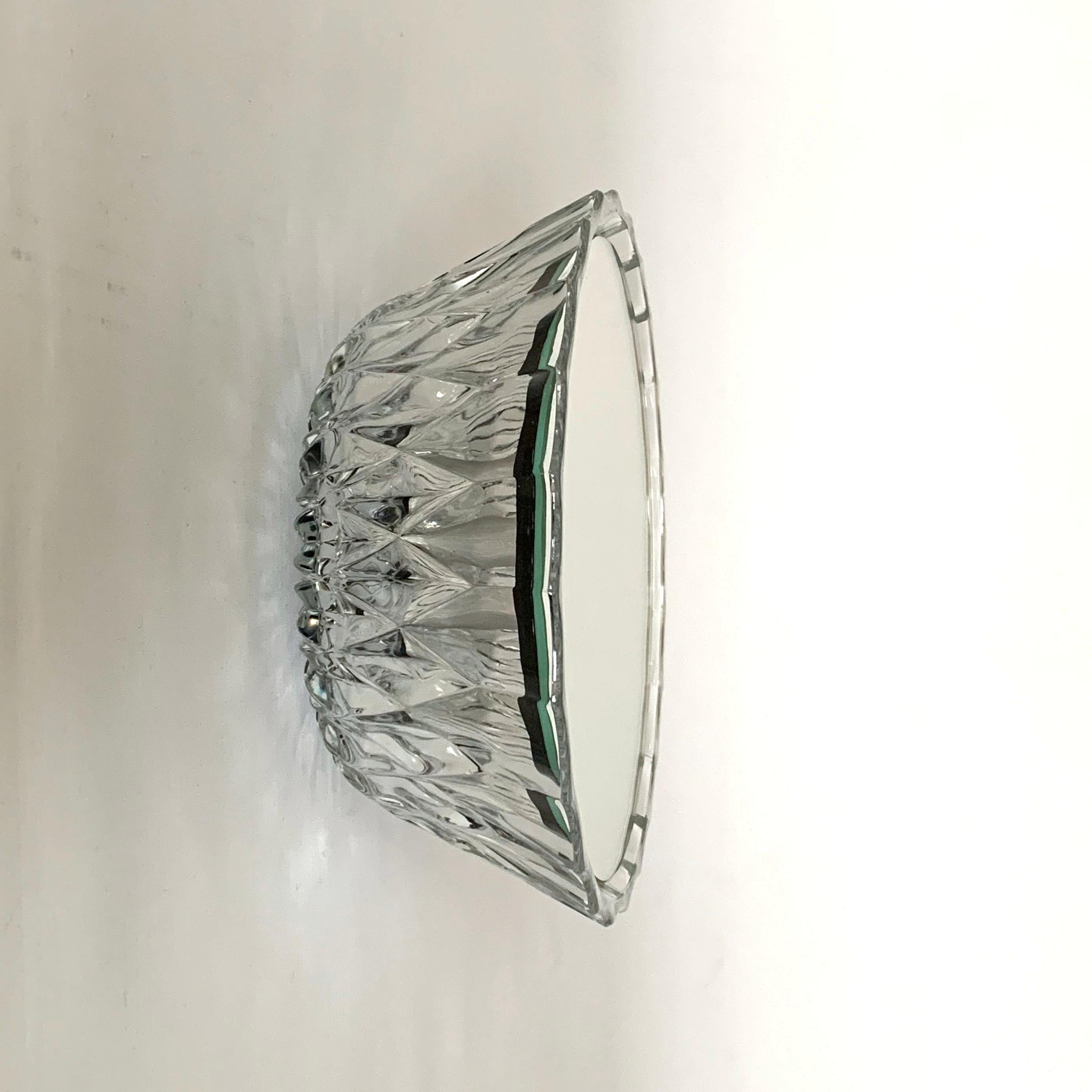 Mid-Century Modern Miroir mural « Saturn 219d » à cadre en verre de style vintage en vente
