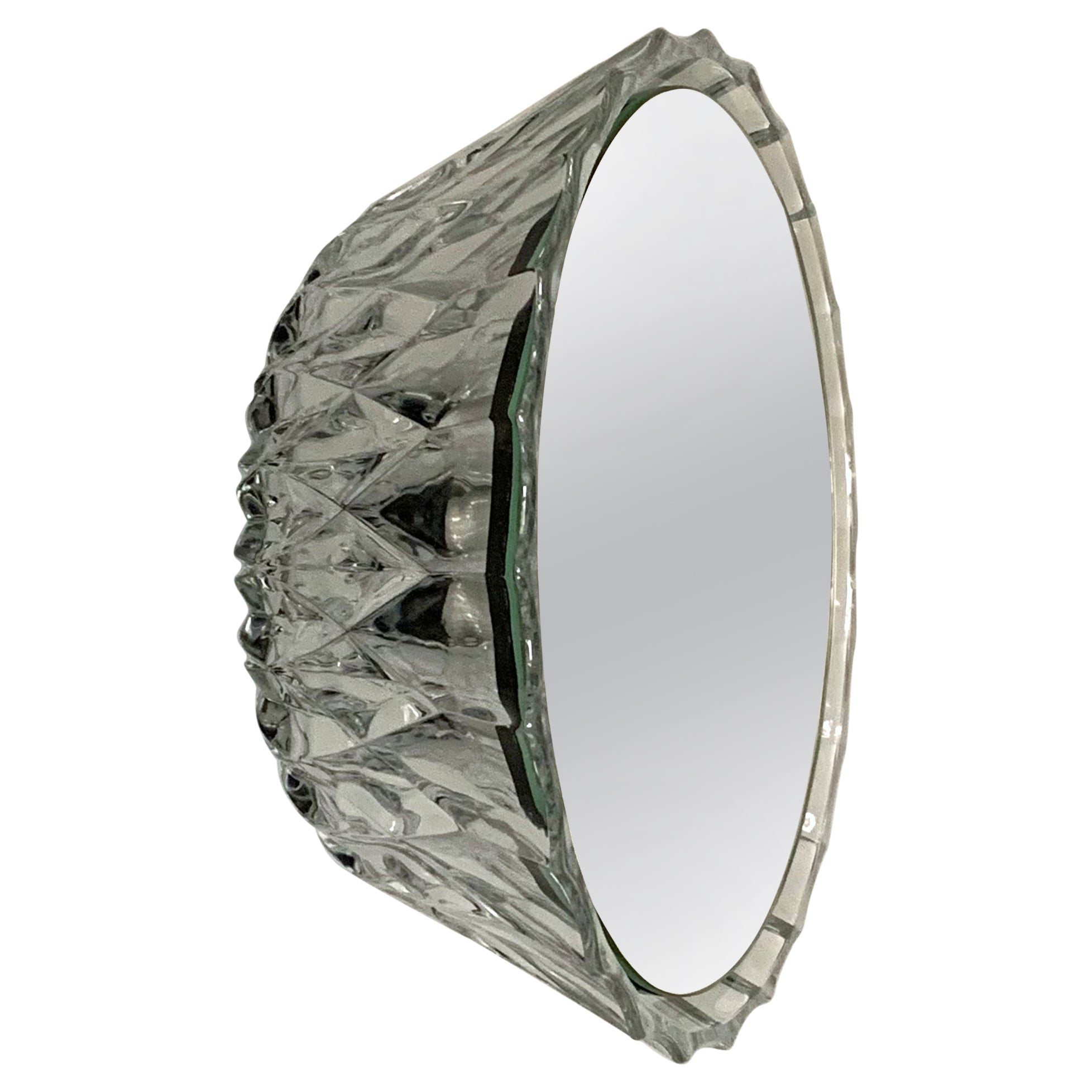 Wall Mirror 'Saturn 219D' Vintage Style 'Glass Frame'