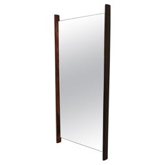 Wall Mirror Teak Rectangular Midcentury Italian Design, 1970s Wall Mirror Teak Rectangular Midcentury Italian Design, 1970s