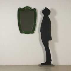 Wall Mirror Vintage Manufactured in Italy, 1950s