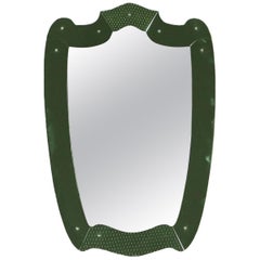 Wall Mirror Vintage Manufactured in Italy, 1950s