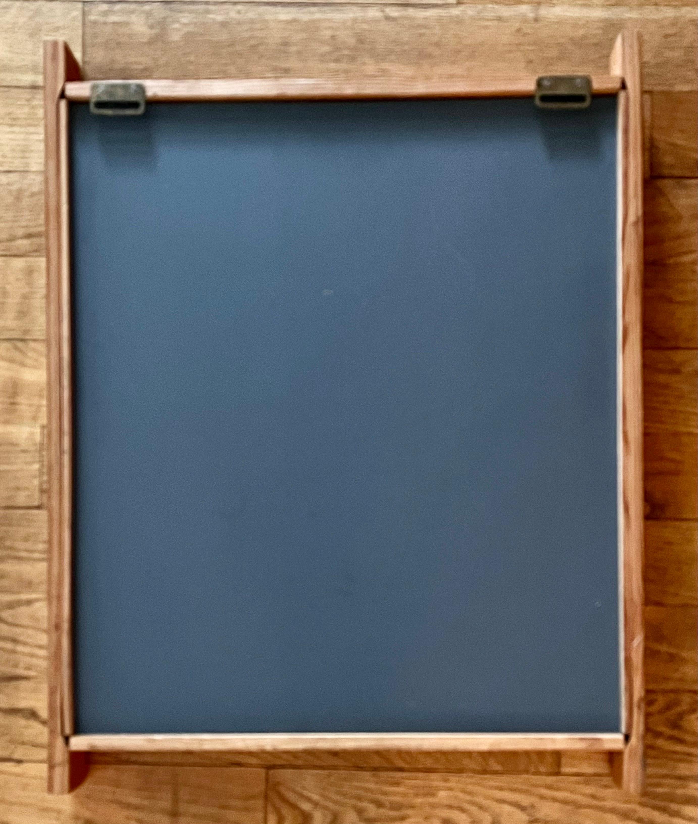 Wall Mirror with Deep Pine Frame in the style of  Charlotte Perriand, 1960's For Sale 9