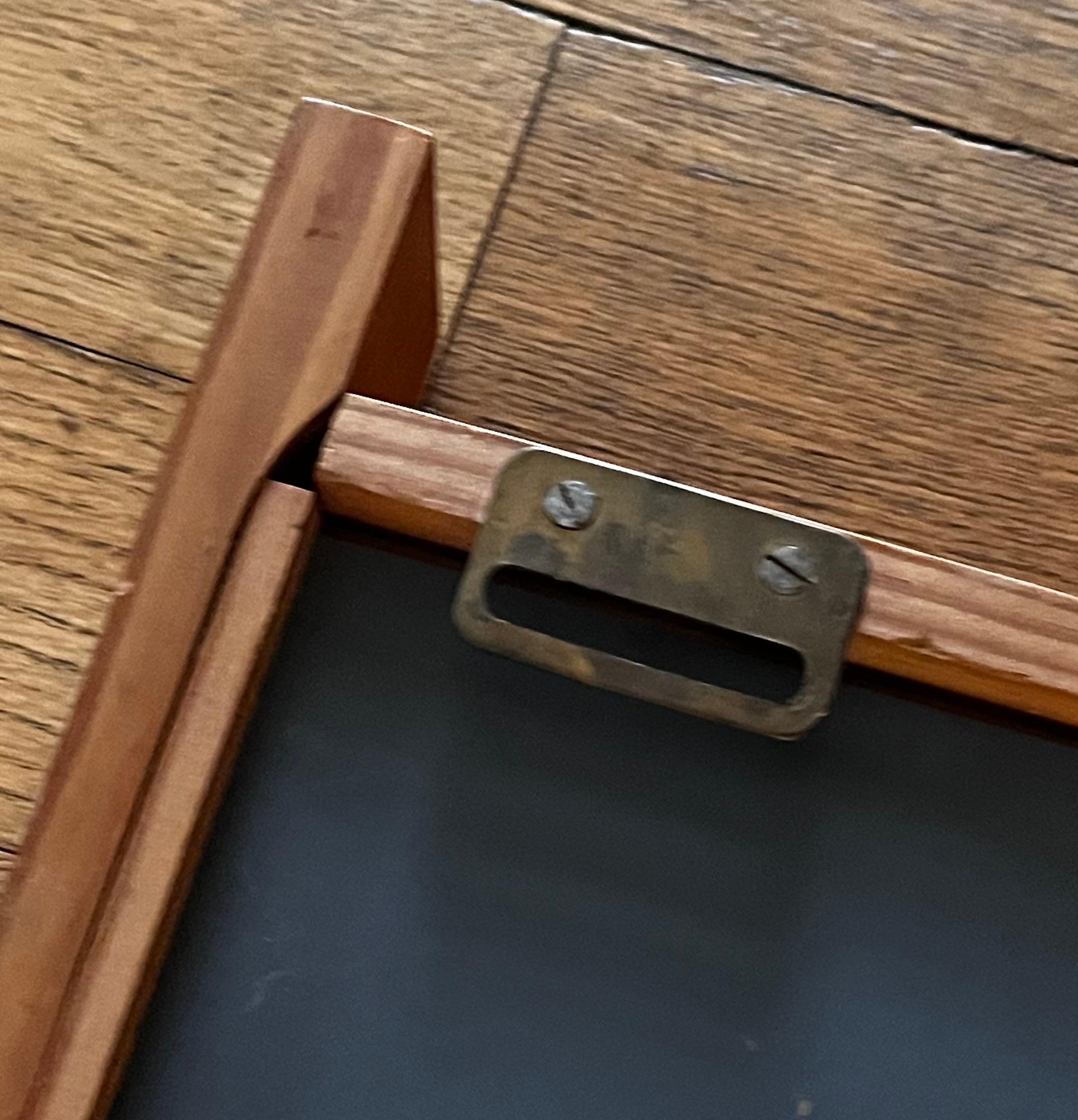 Wall Mirror with Deep Pine Frame in the style of  Charlotte Perriand, 1960's For Sale 10