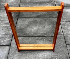 Wall Mirror with Deep Pine Frame in the style of  Charlotte Perriand, 1960's