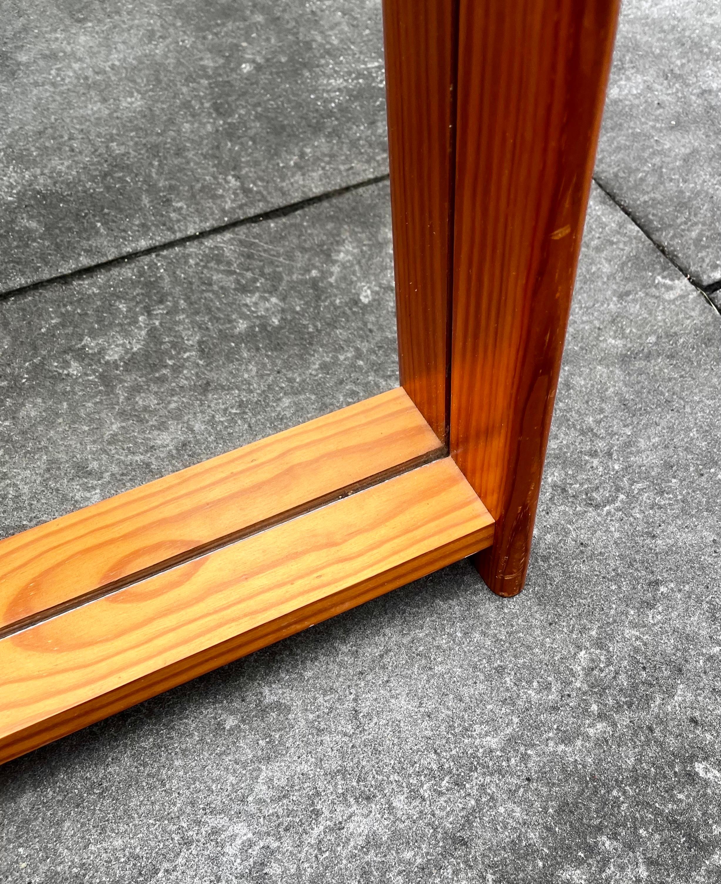 Wall Mirror with Deep Pine Frame in the style of  Charlotte Perriand, 1960's For Sale 2