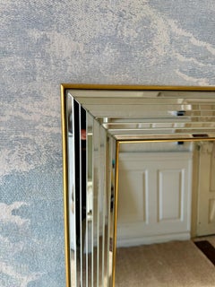 Wall Mirror with Faceted Frame by Dekundt, Belgium, 1980's