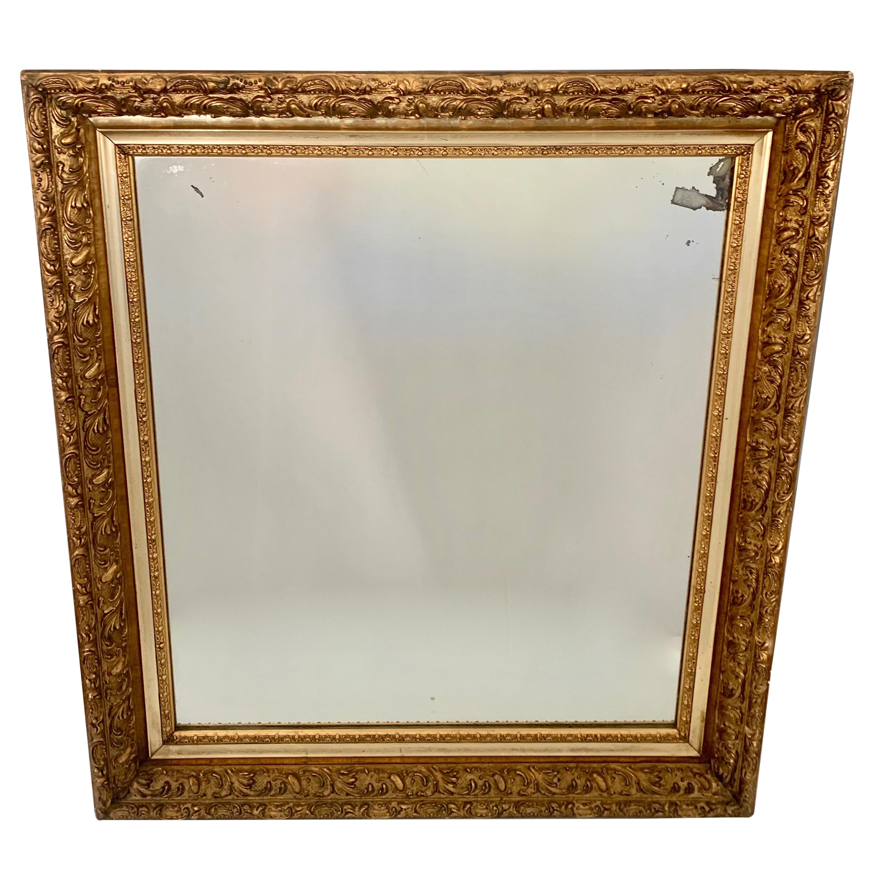 Wall Mirror with Gilt Frame