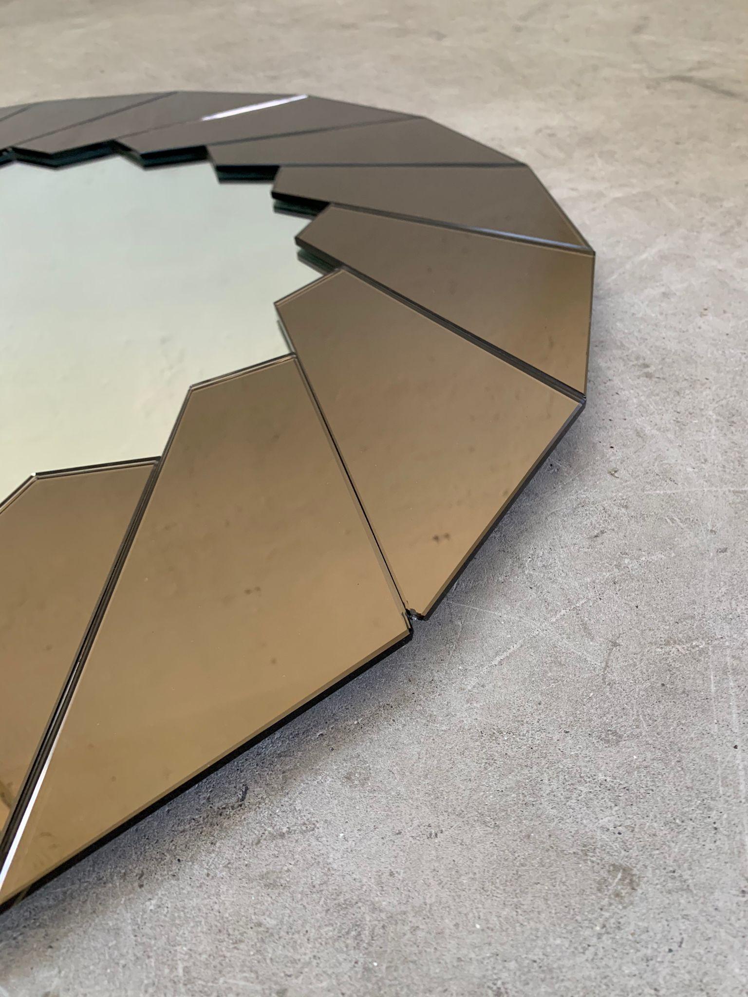 Wall mirror with glass frame attributed to Gae Aulenti, Semiramide, Italy, 1970s 3