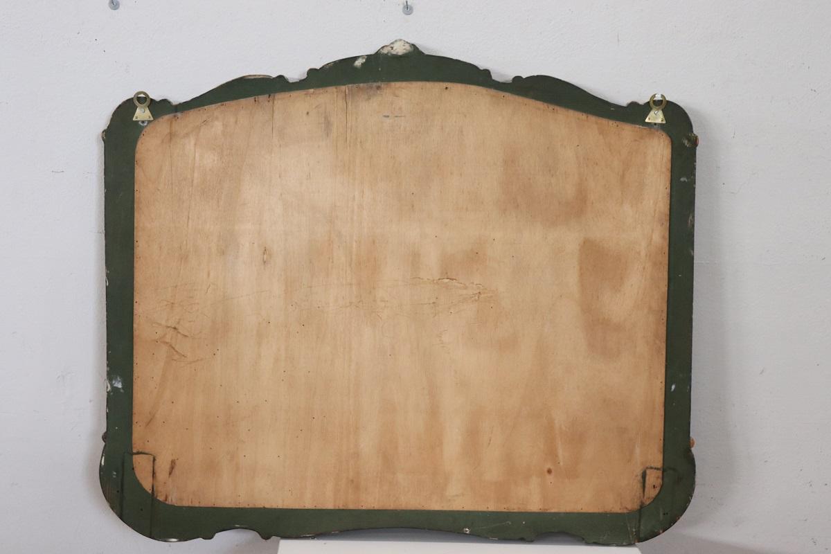 Miroir mural de style baroque vénitien avec cadre en bois laqué en vente 2