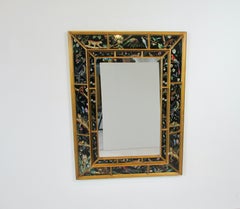 Wall Mirror with Vivid Exotic Panther Tiger Monkey Birds Butterfly Images