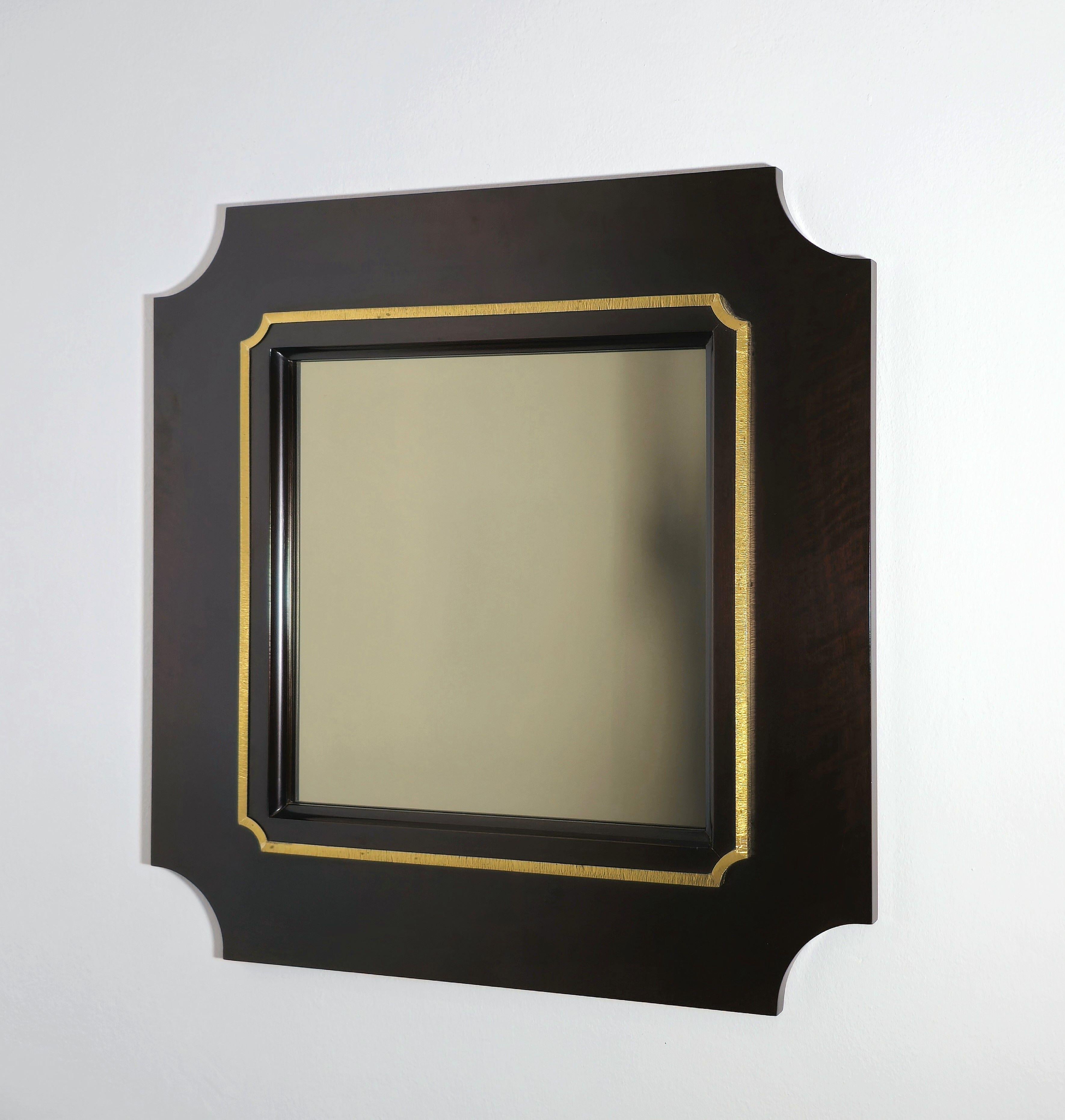 Miroir mural moderne mi-siècle Luciano Frigerio Design Italie années 60 Excellent état - En vente à Palermo, IT