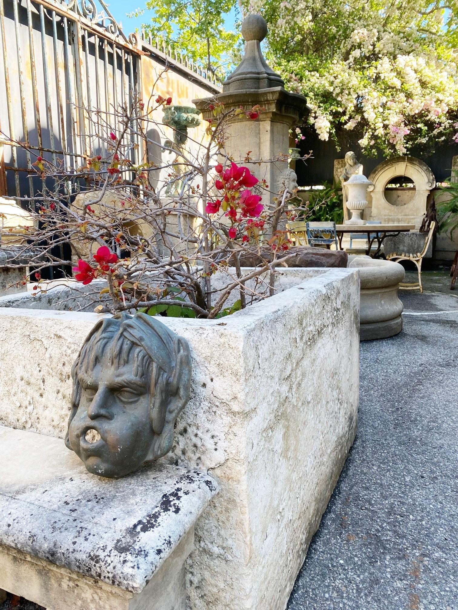 A beautiful Hand made cast fountain head of a girl . It could be installed as a simple water spout mounted against the wall , you can pair it with a stone trough basin to create a charming garden water fountain feature we have many available options