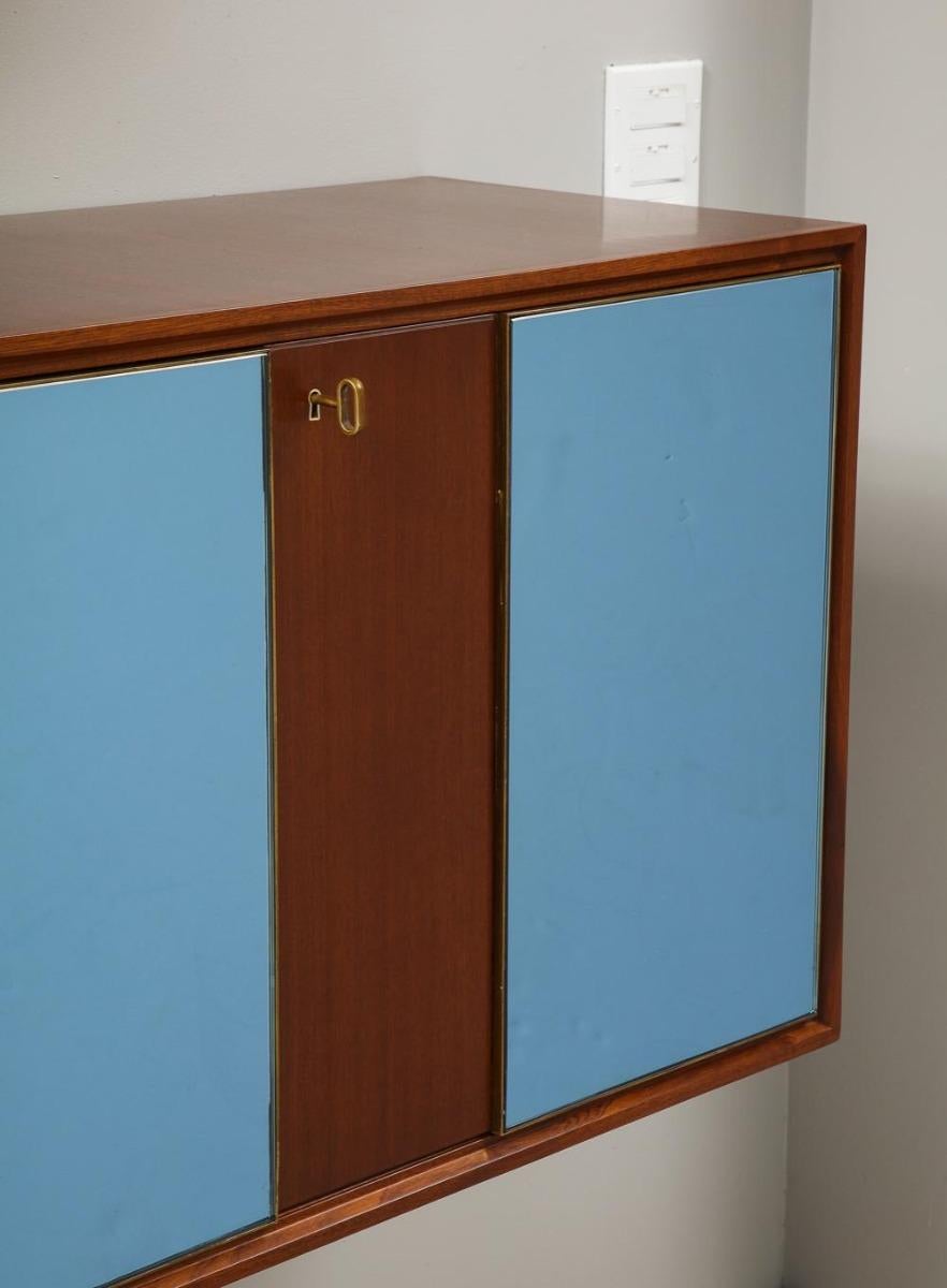 Italian Wall Mounted 2-Door Cabinet by Carlo de Carli For Sale