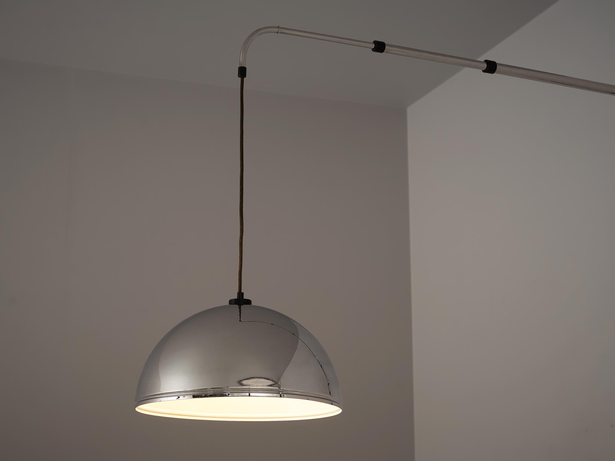 European Wall-Mounted Adjustable Pendant Lamp in Metal  For Sale