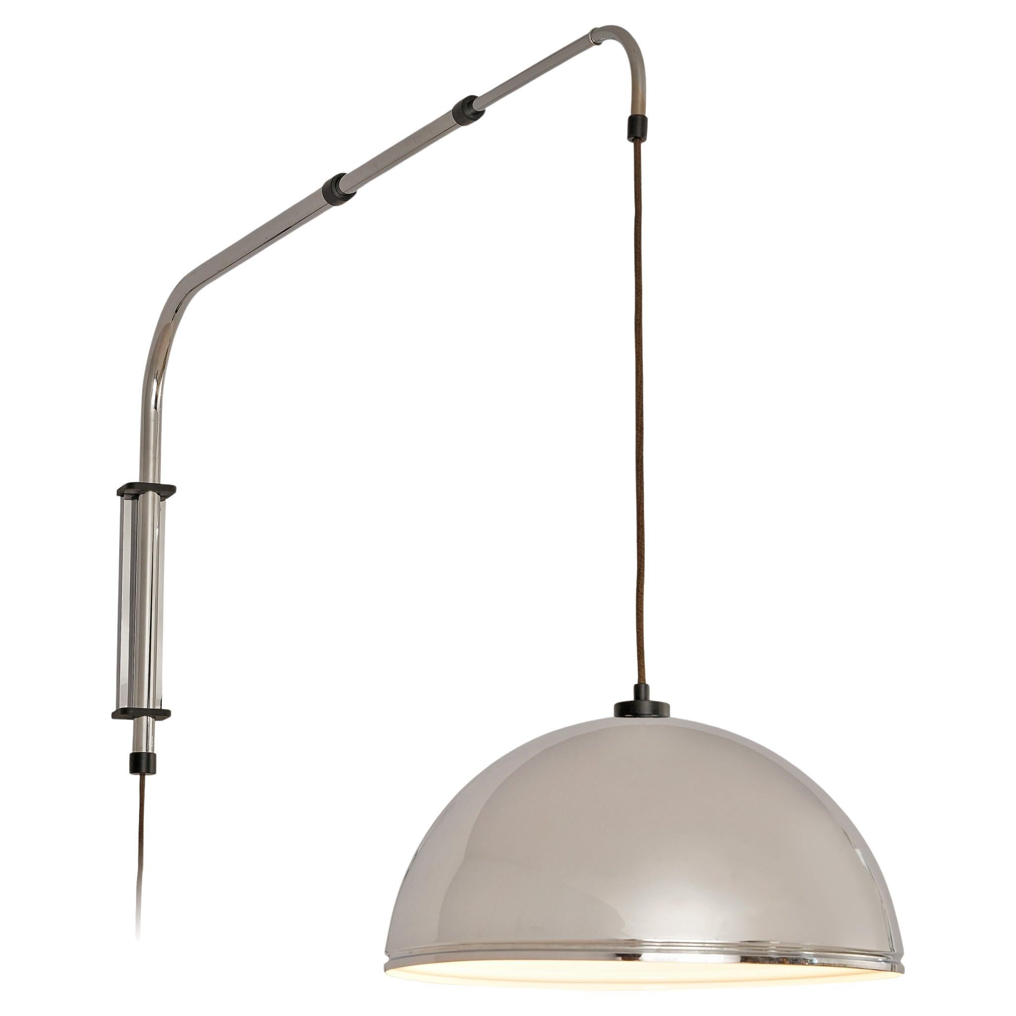 Wall-Mounted Adjustable Pendant Lamp in Metal  For Sale