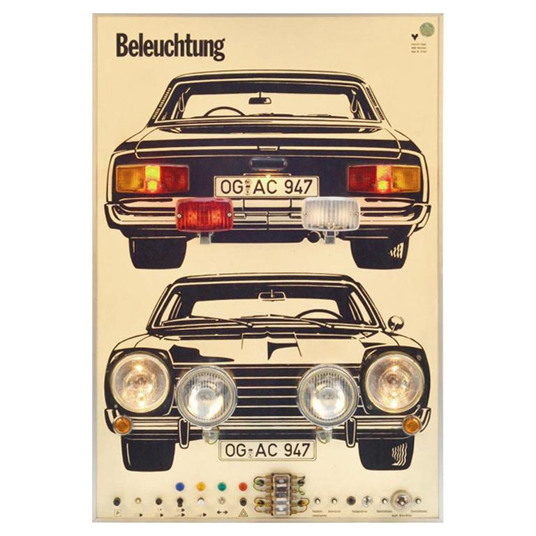 Wall Mounted Artwork with Car and Lights for Driving Instructions