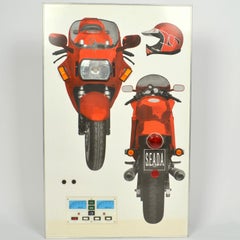 Wall Mounted Artwork with Motorbike Demonstrating Lights for Driving Instruction