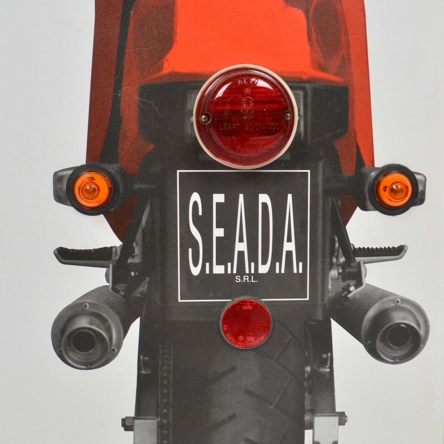 German Wall Mounted Artwork with Motorbike Demonstrating Lights for Driving Instruction For Sale