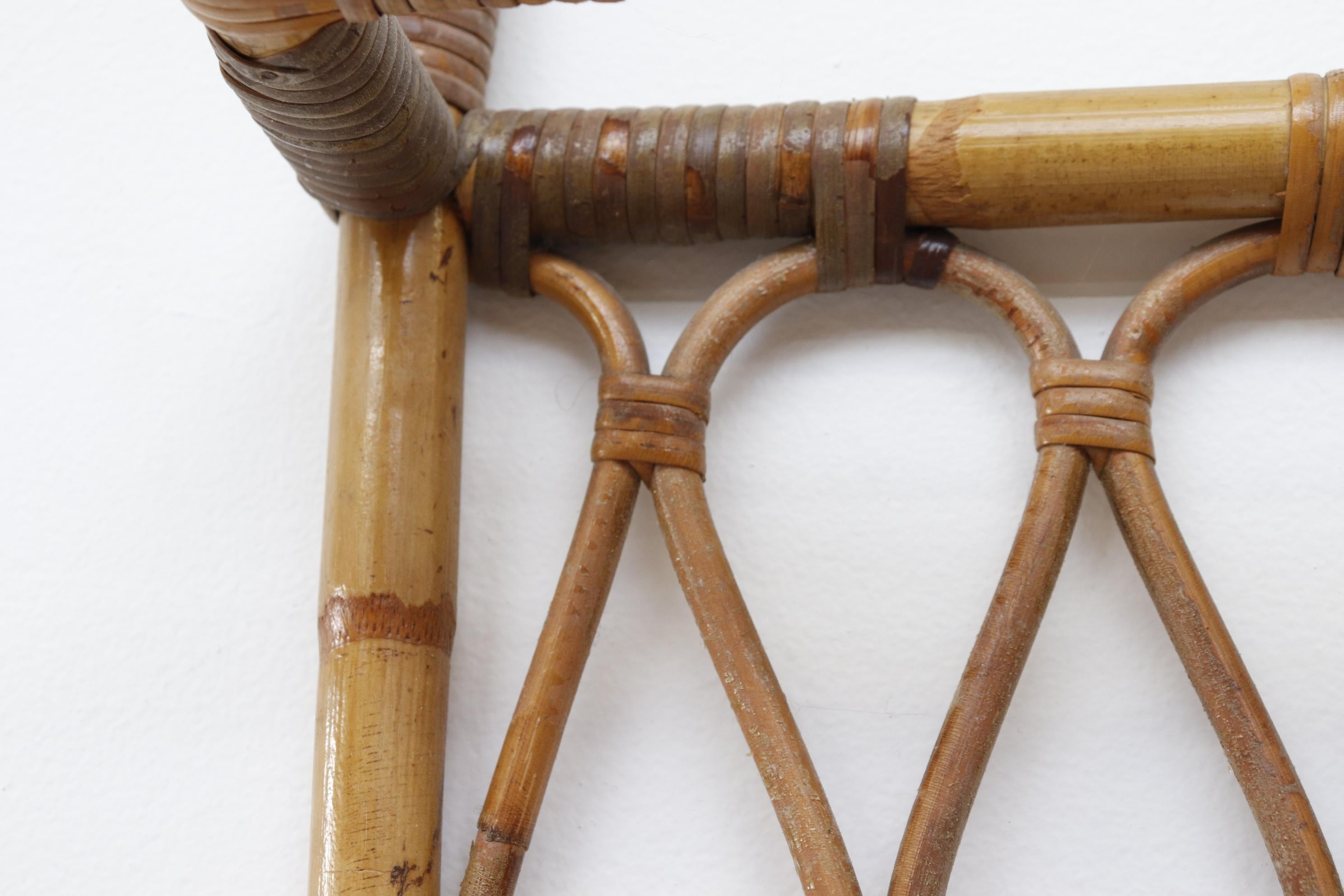 Wall Mounted Bamboo Coat Rack with Hooks 1