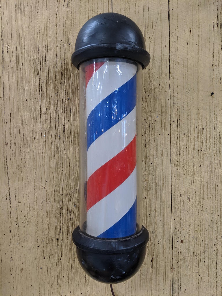 Wall Mounted Barber's Pole For Sale at 1stdibs