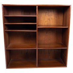 Wall Mounted Bookcase in Teak of Danish Design from the 1960s