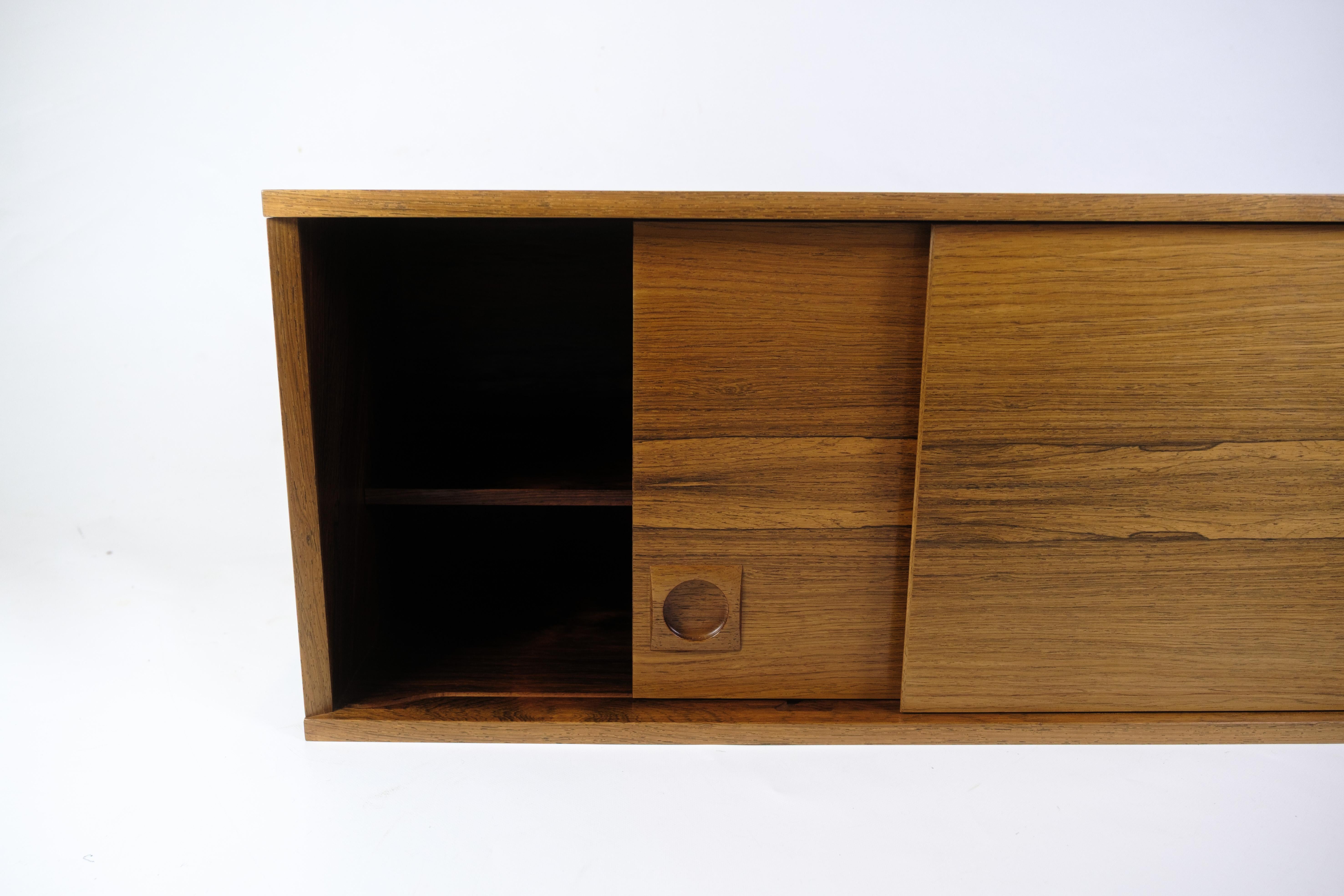 Wall-mounted Bookcase Made In Rosewood, Danish Design By Albert Hansen In Good Condition For Sale In Lejre, DK