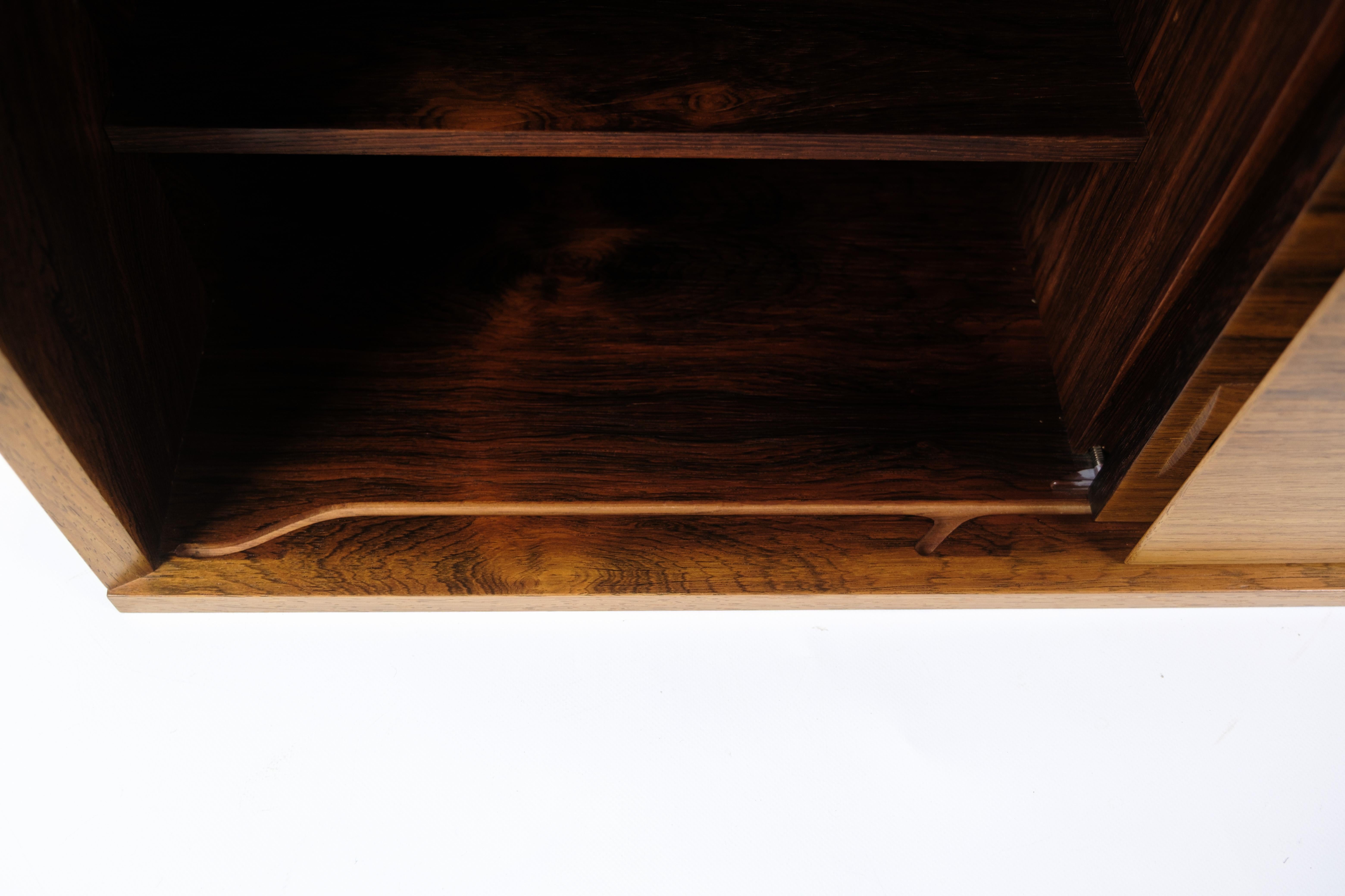 Mid-20th Century Wall-mounted Bookcase Made In Rosewood, Danish Design By Albert Hansen For Sale