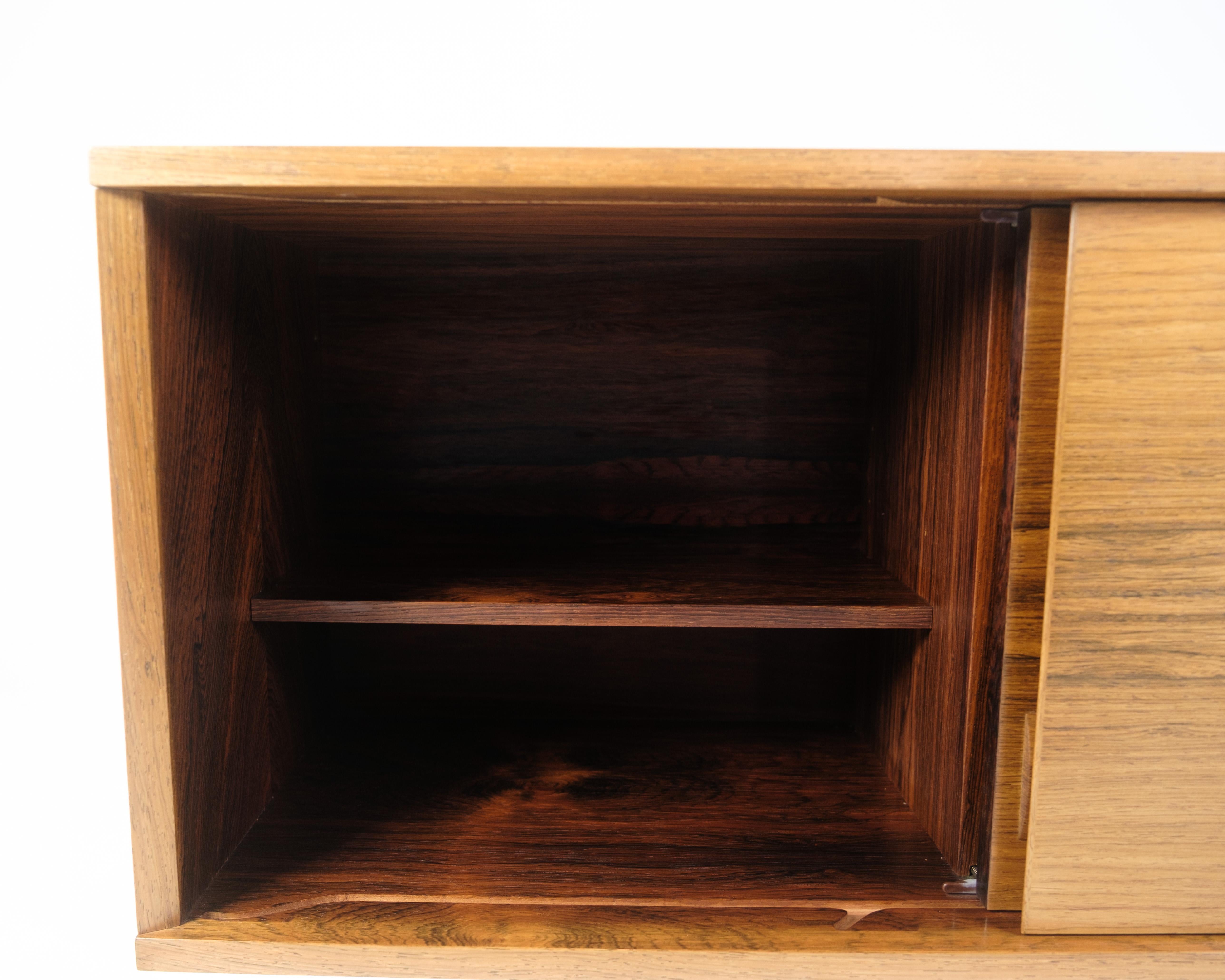Wall-mounted Bookcase Made In Rosewood, Danish Design By Albert Hansen For Sale 1