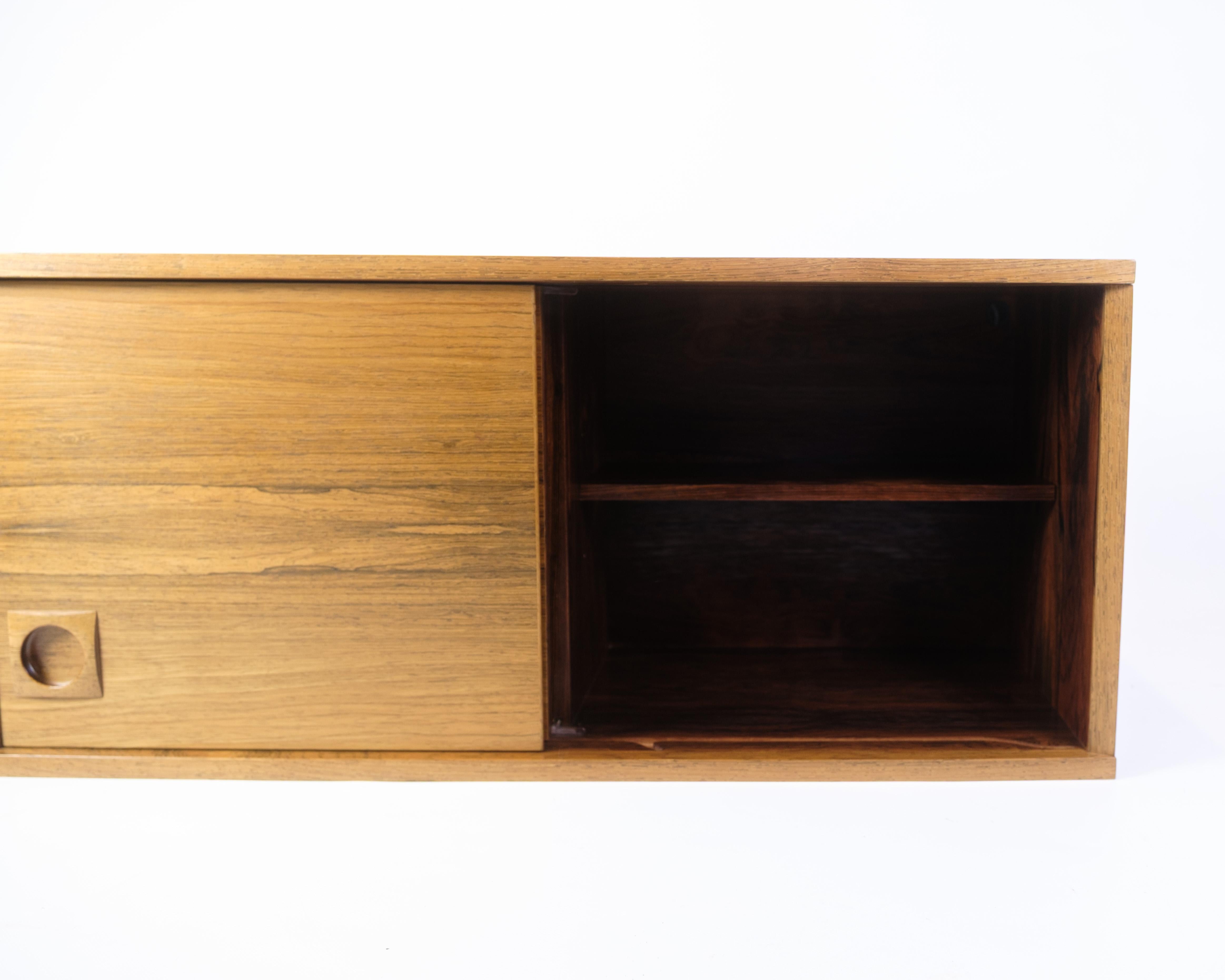 Wall-mounted Bookcase Made In Rosewood, Danish Design By Albert Hansen For Sale 2