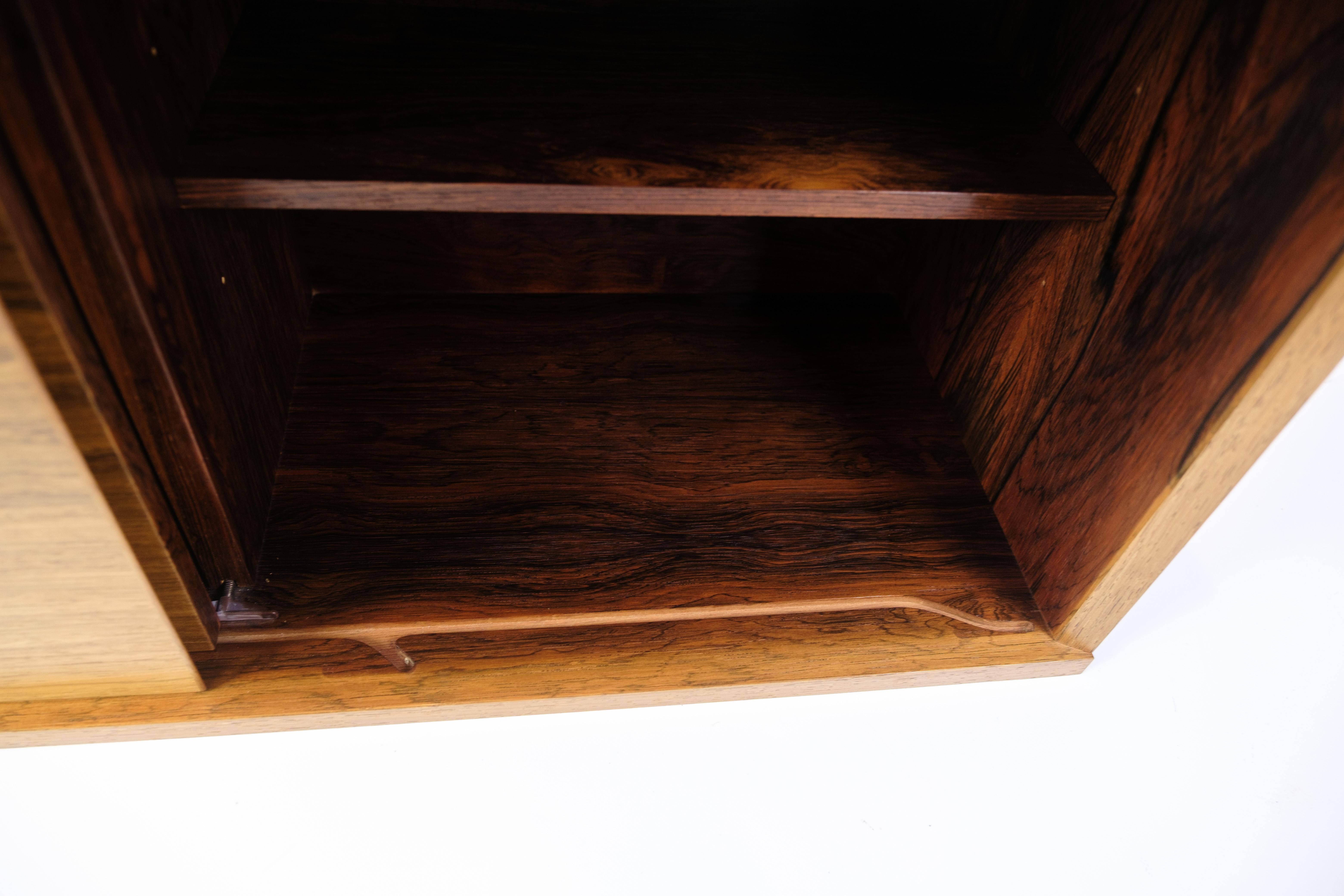 Wall-mounted Bookcase Made In Rosewood, Danish Design By Albert Hansen For Sale 3