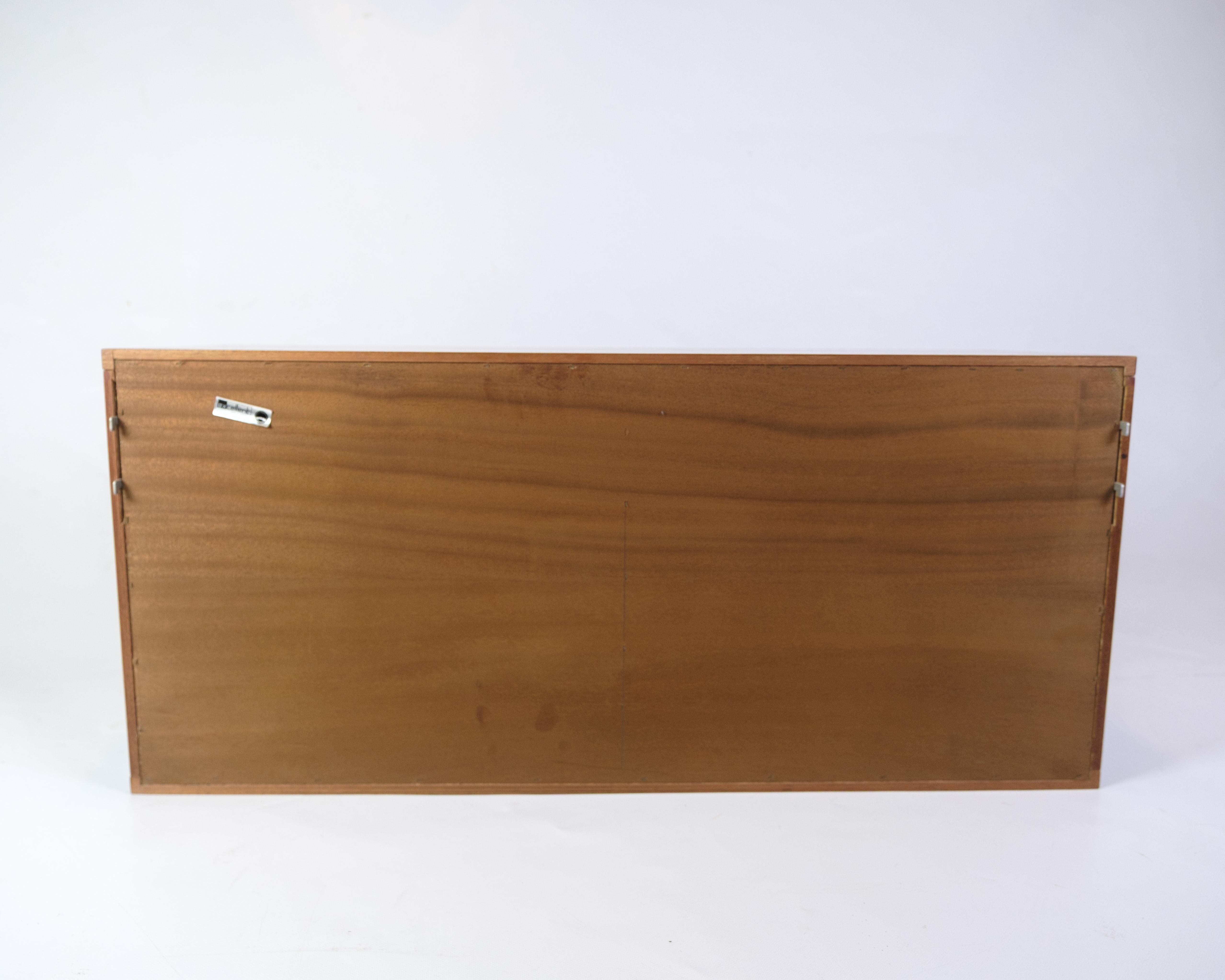 Wall-mounted Bookcase Made In Rosewood, Danish Design By Albert Hansen For Sale 4