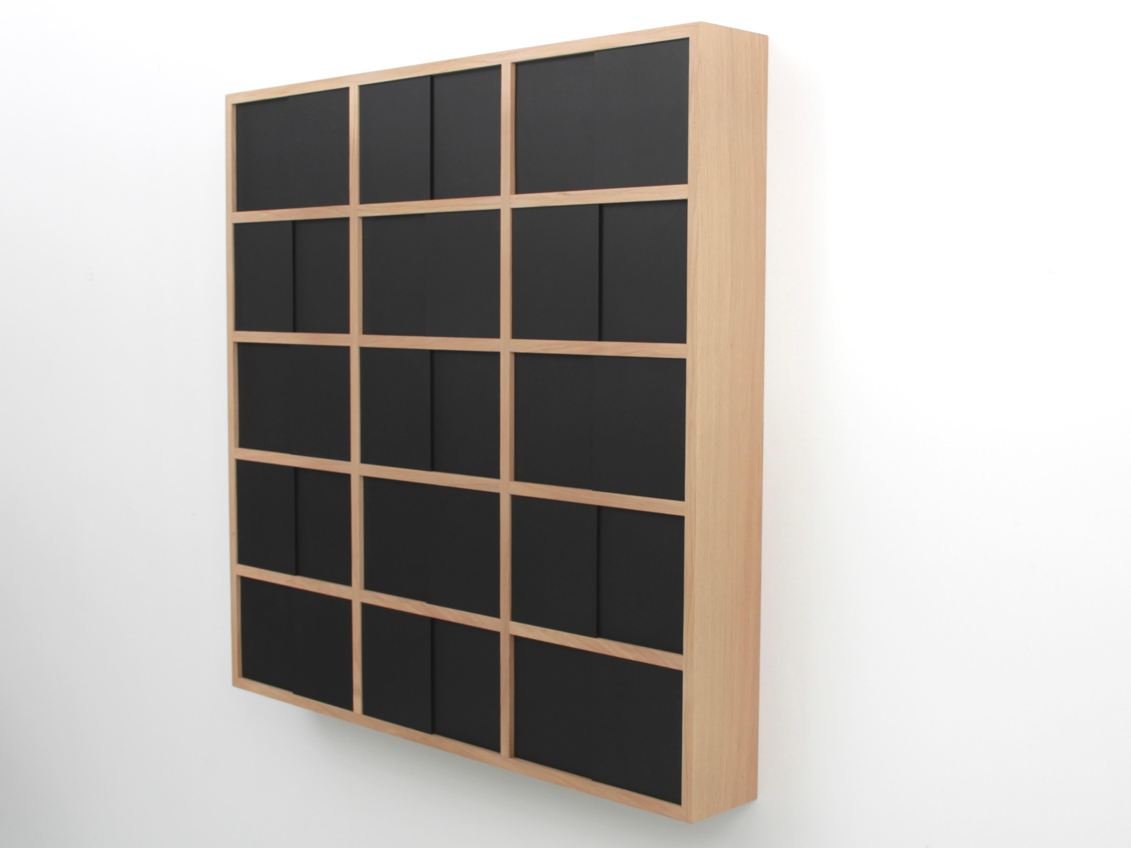 Wall-mounted bookshelf model Cache-Cache black In New Condition For Sale In Courbevoie, FR