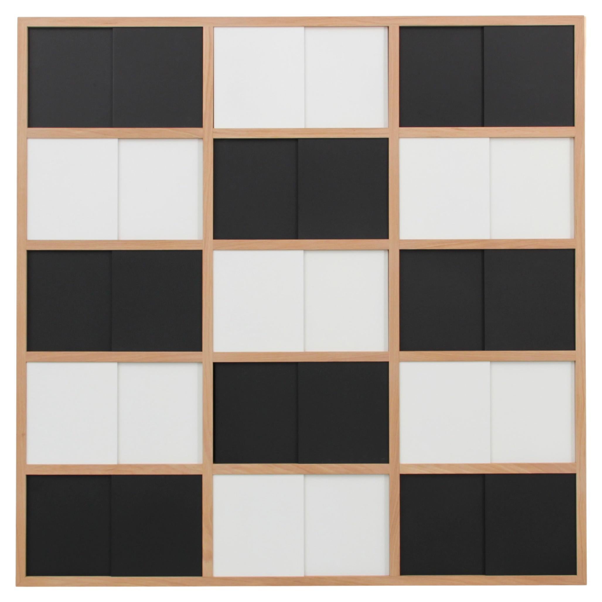 Wall-mounted bookshelf model Cache-Cache black & white