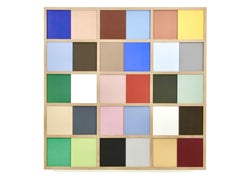 Wall-mounted bookshelf model Cache-Cache polychrome limited edition