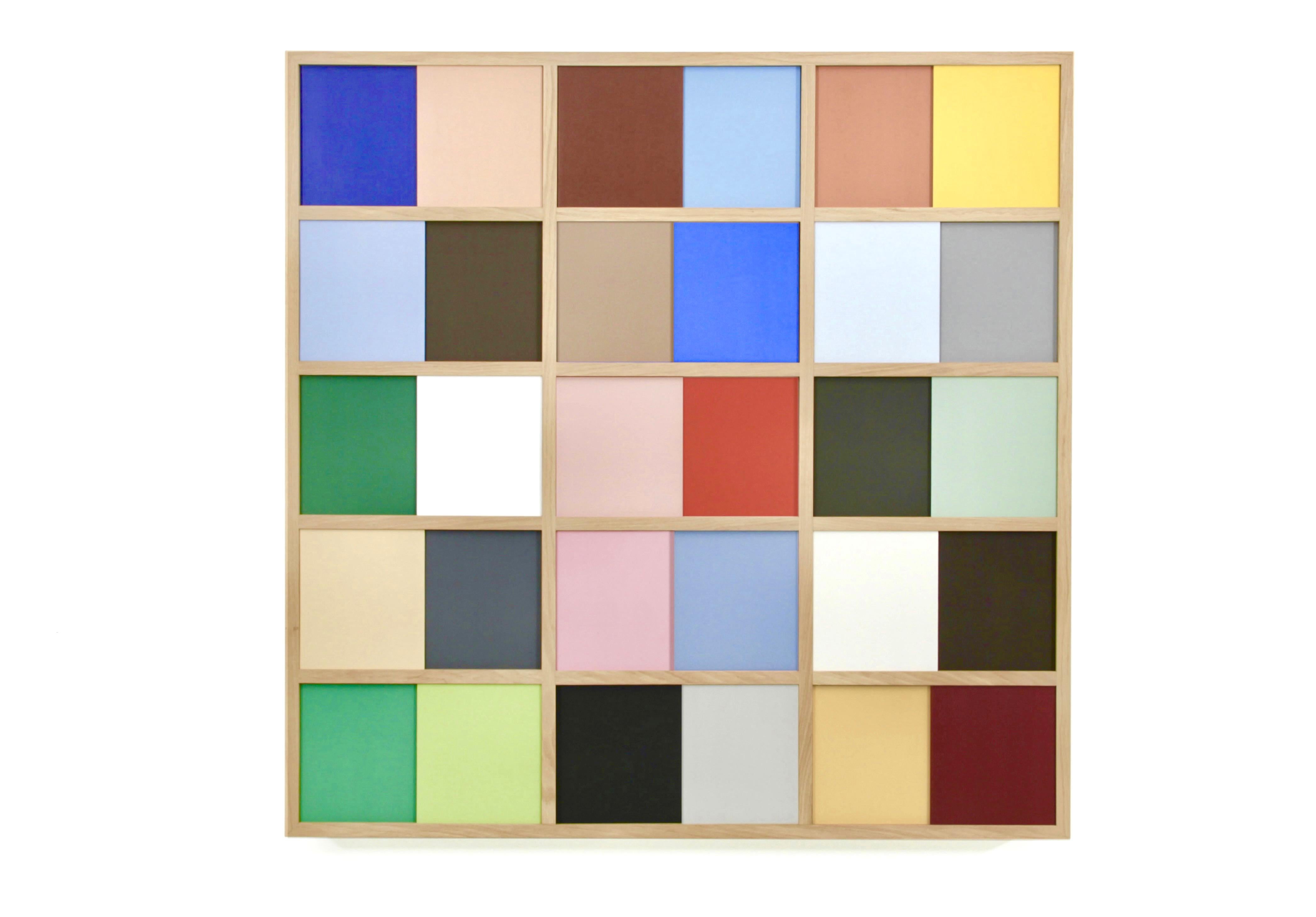 French Wall-mounted bookshelf model Cache-Cache polychrome limited edition For Sale