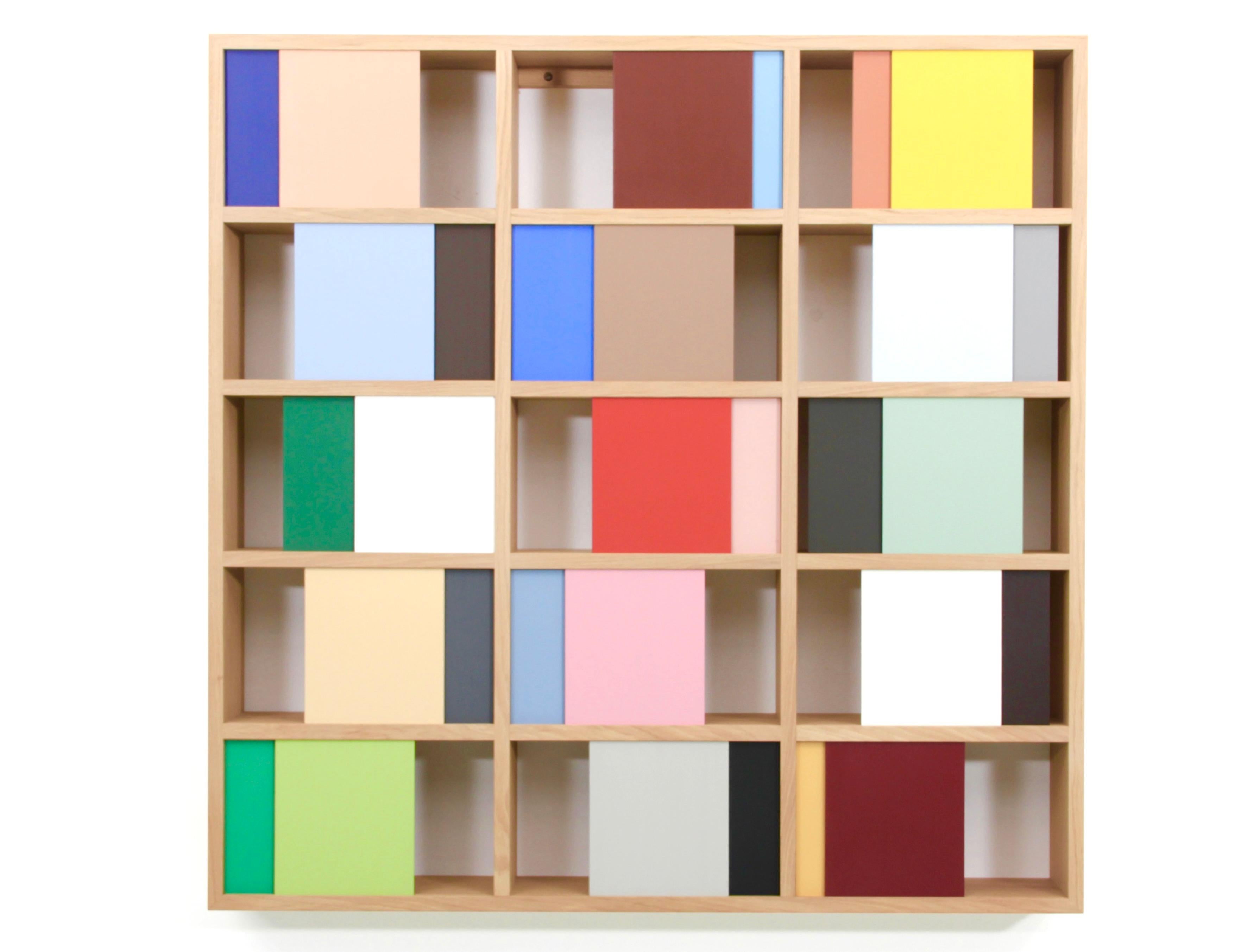 Contemporary Wall-mounted bookshelf model Cache-Cache polychrome limited edition For Sale