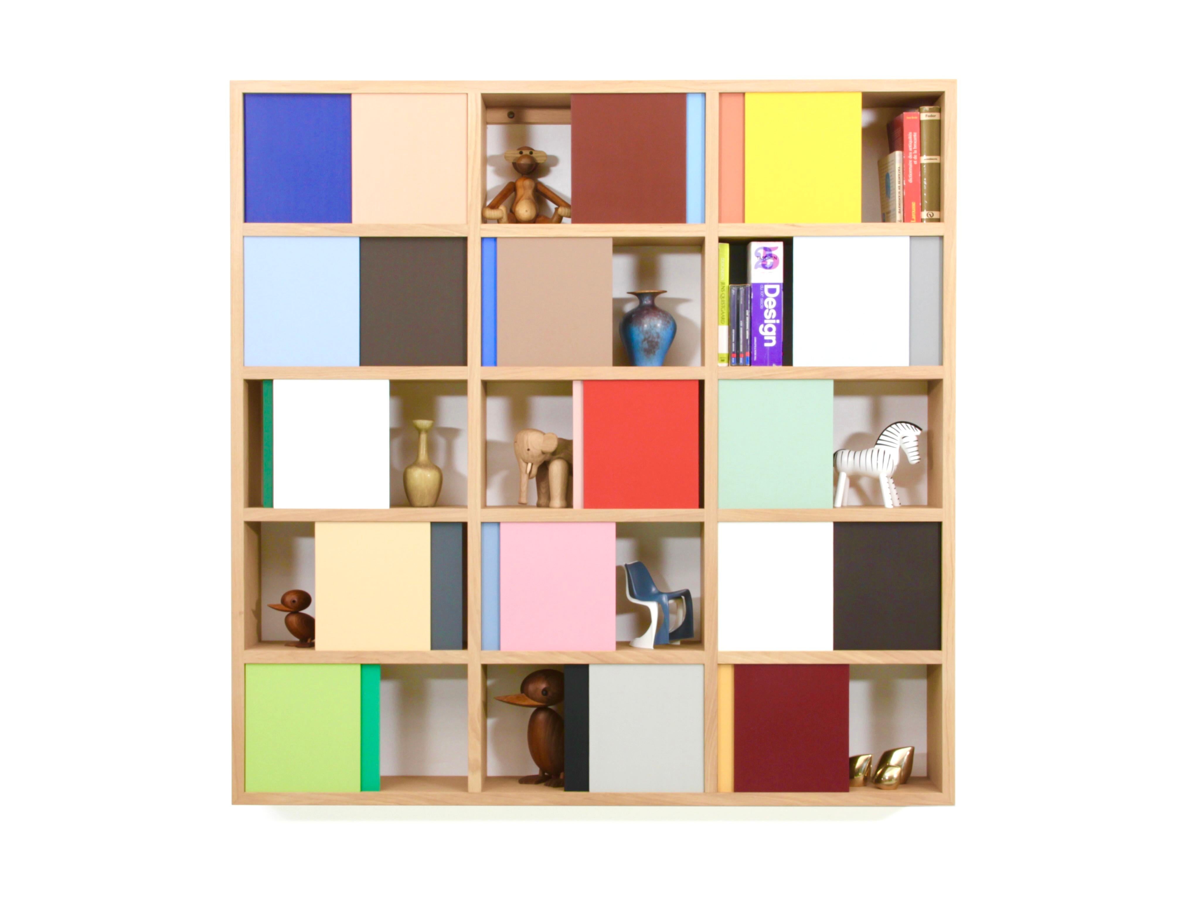 Wall-mounted bookshelf model Cache-Cache polychrome limited edition For Sale 1