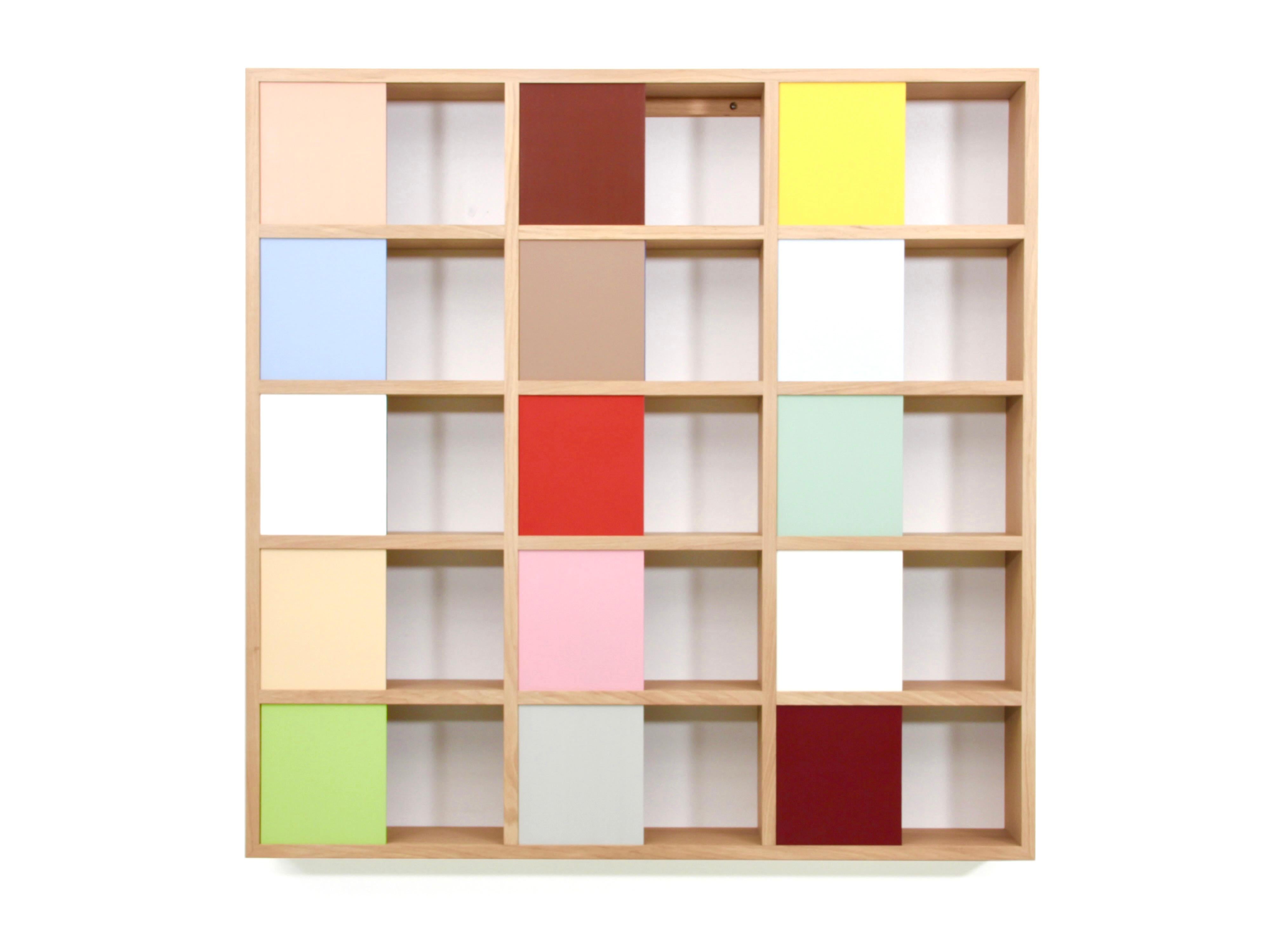 Wall-mounted bookshelf model Cache-Cache polychrome limited edition For Sale 2