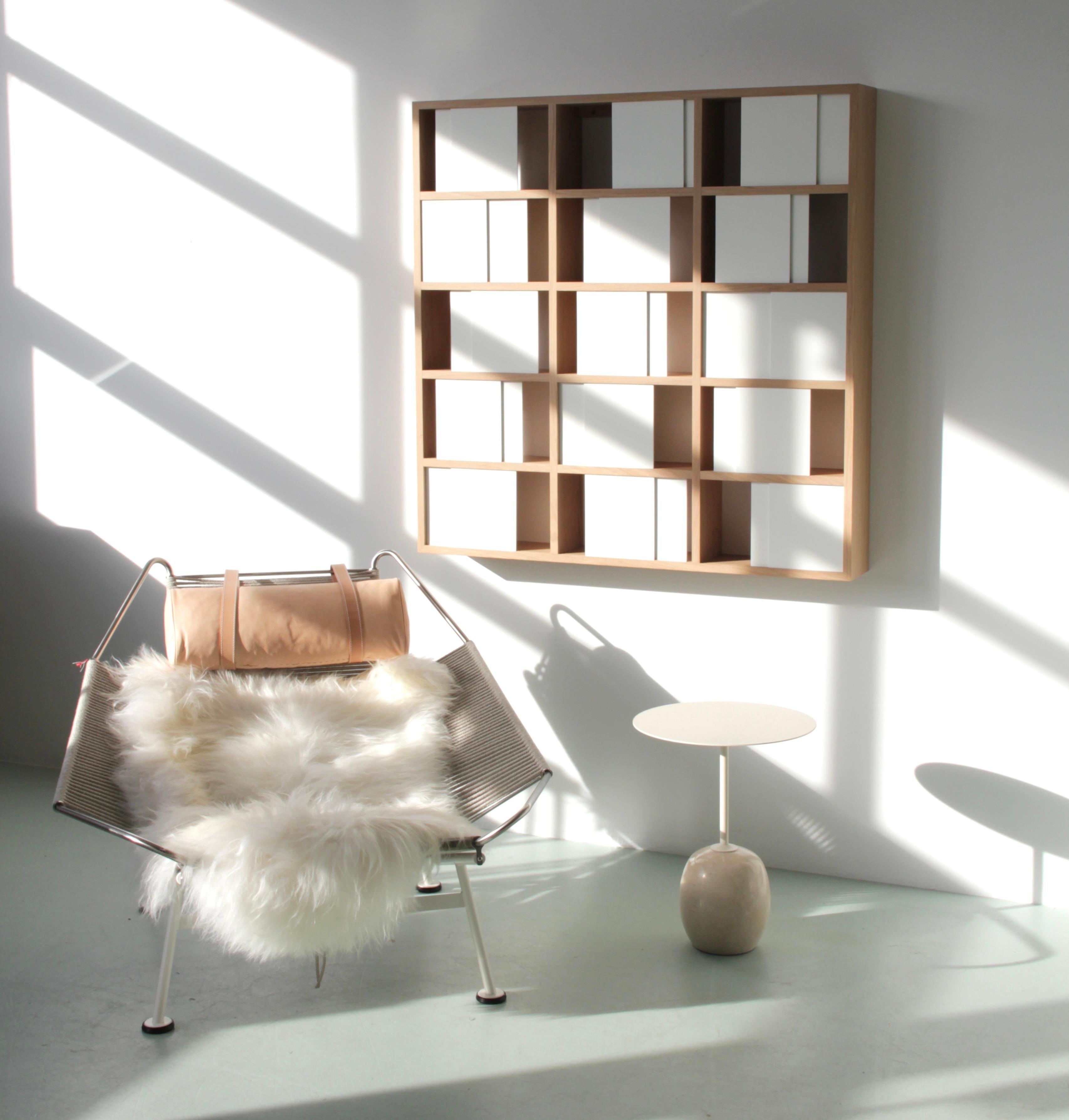 Wall-mounted bookshelf model Cache-Cache white For Sale 4