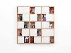 Wall-mounted bookshelf model Cache-Cache white