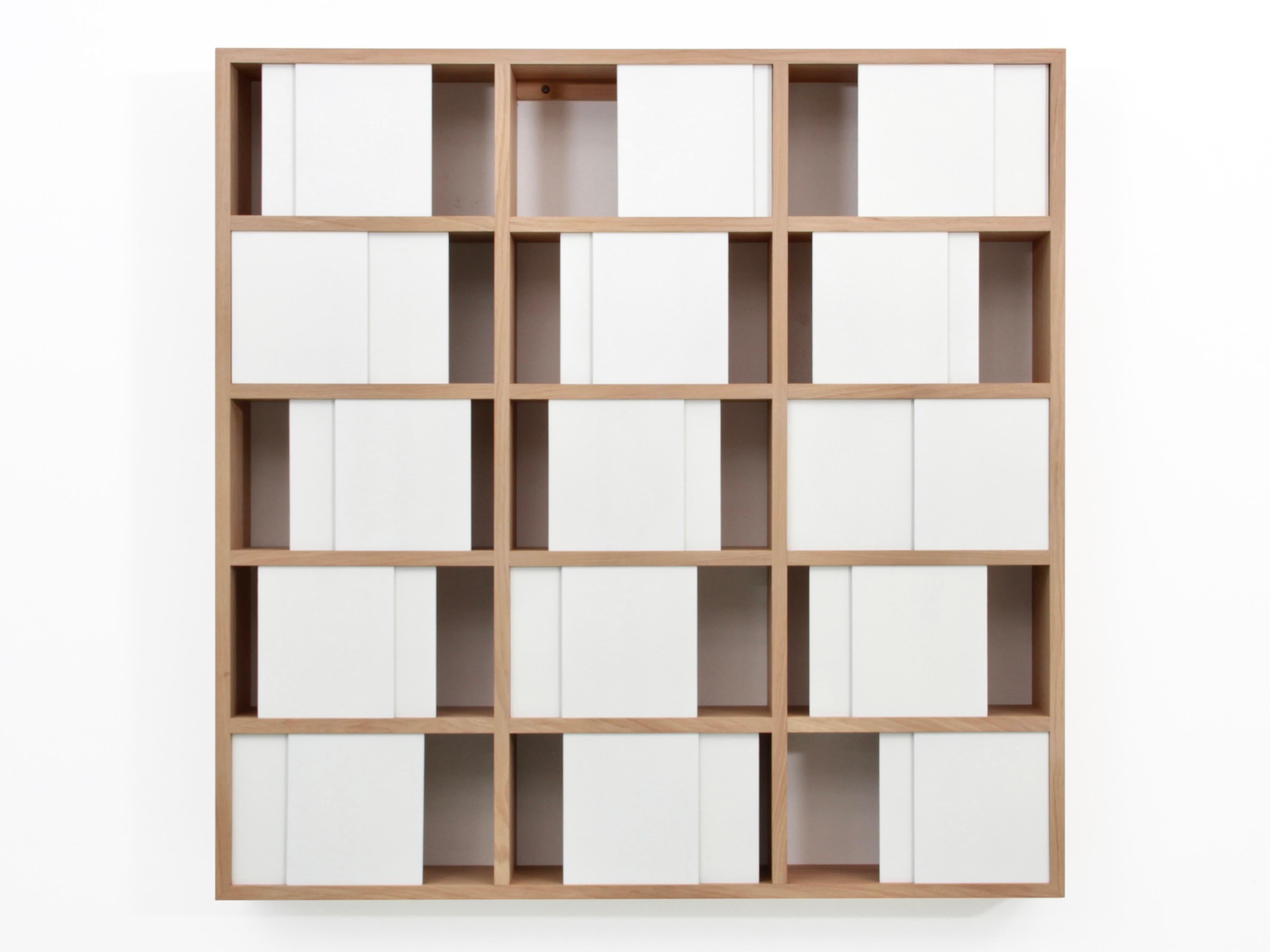 French Wall-mounted bookshelf model Cache-Cache white For Sale