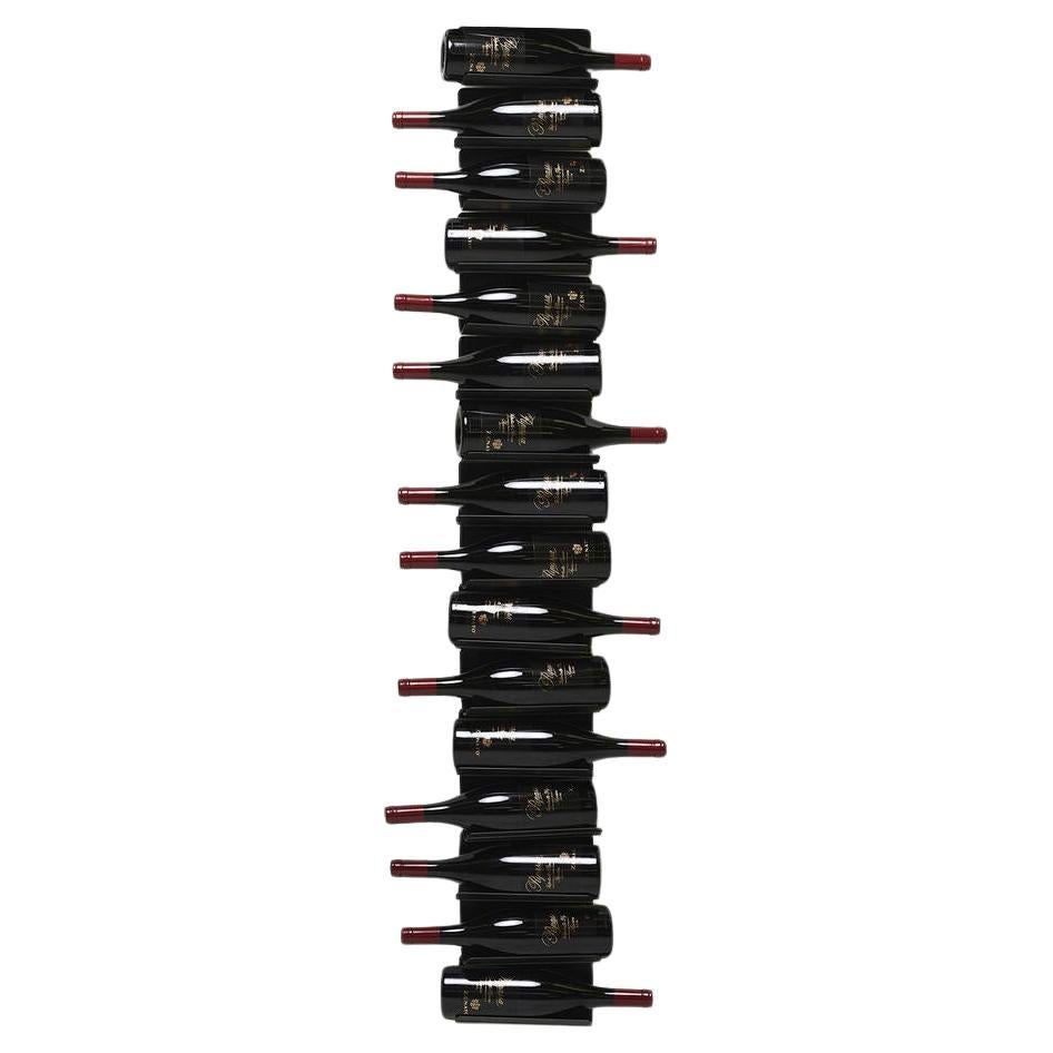 Wall-mounted bottle holder Opinion Ciatti Ptolomeo Vino Wall H 150 - Black For Sale