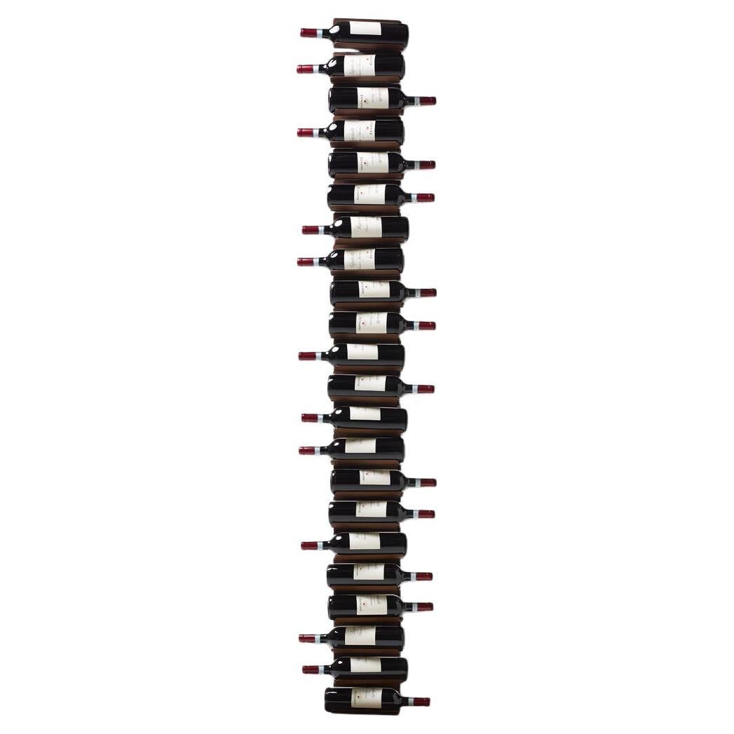 Wall-mounted bottle holder Opinion Ciatti Ptolomeo Vino Wall H 208 - Corten For Sale