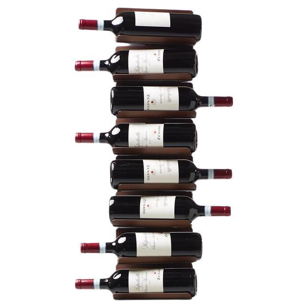 Wall-mounted bottle holder Opinion Ciatti Ptolomeo Vino Wall H 75 - Corten For Sale
