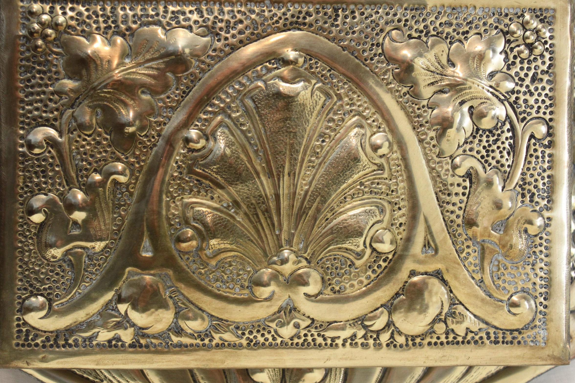Wall mounted brass newspaper or magazine rack In Good Condition For Sale In East Geelong, VIC