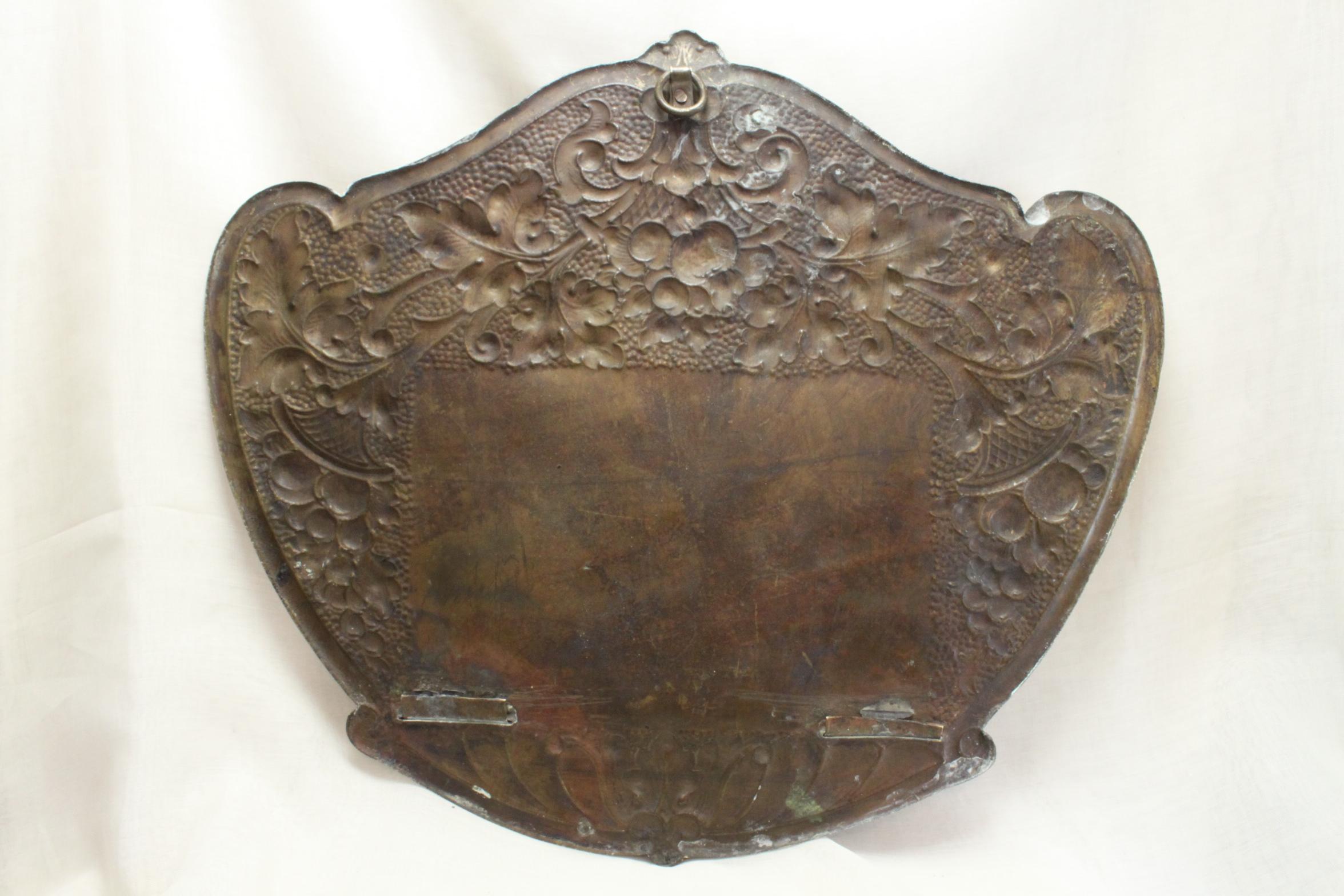 Late 19th Century Wall mounted brass newspaper or magazine rack For Sale