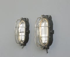Wall Mounted Bulkhead Lights By Siemens & Schuckert Circa 1930s