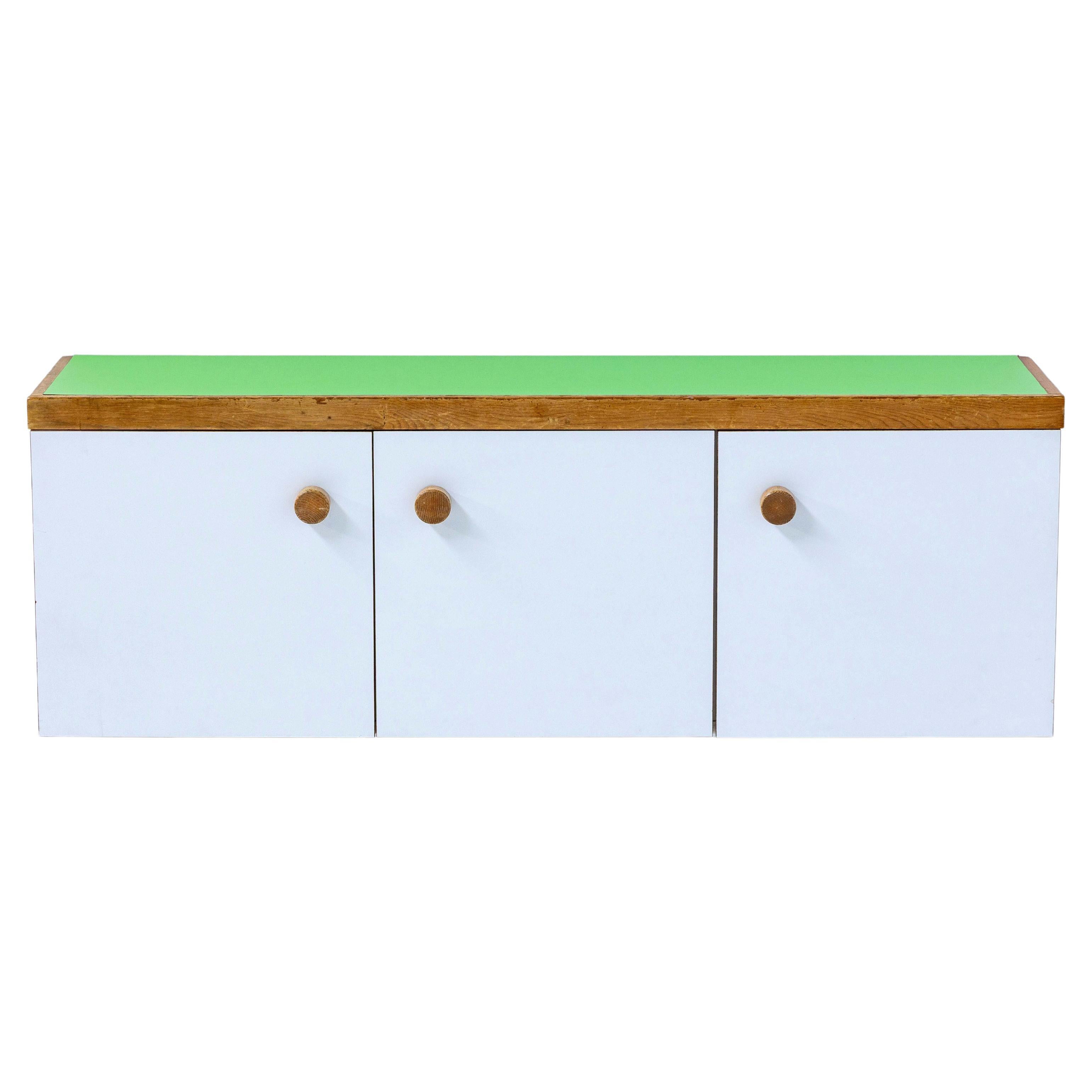 Wall Mounted Cabinet by Charlotte Perriand for 'Les Arcs', France, 1970s For Sale